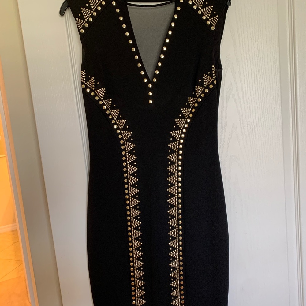 Black and gold studded  cocktail dress